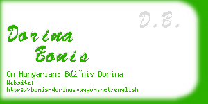 dorina bonis business card